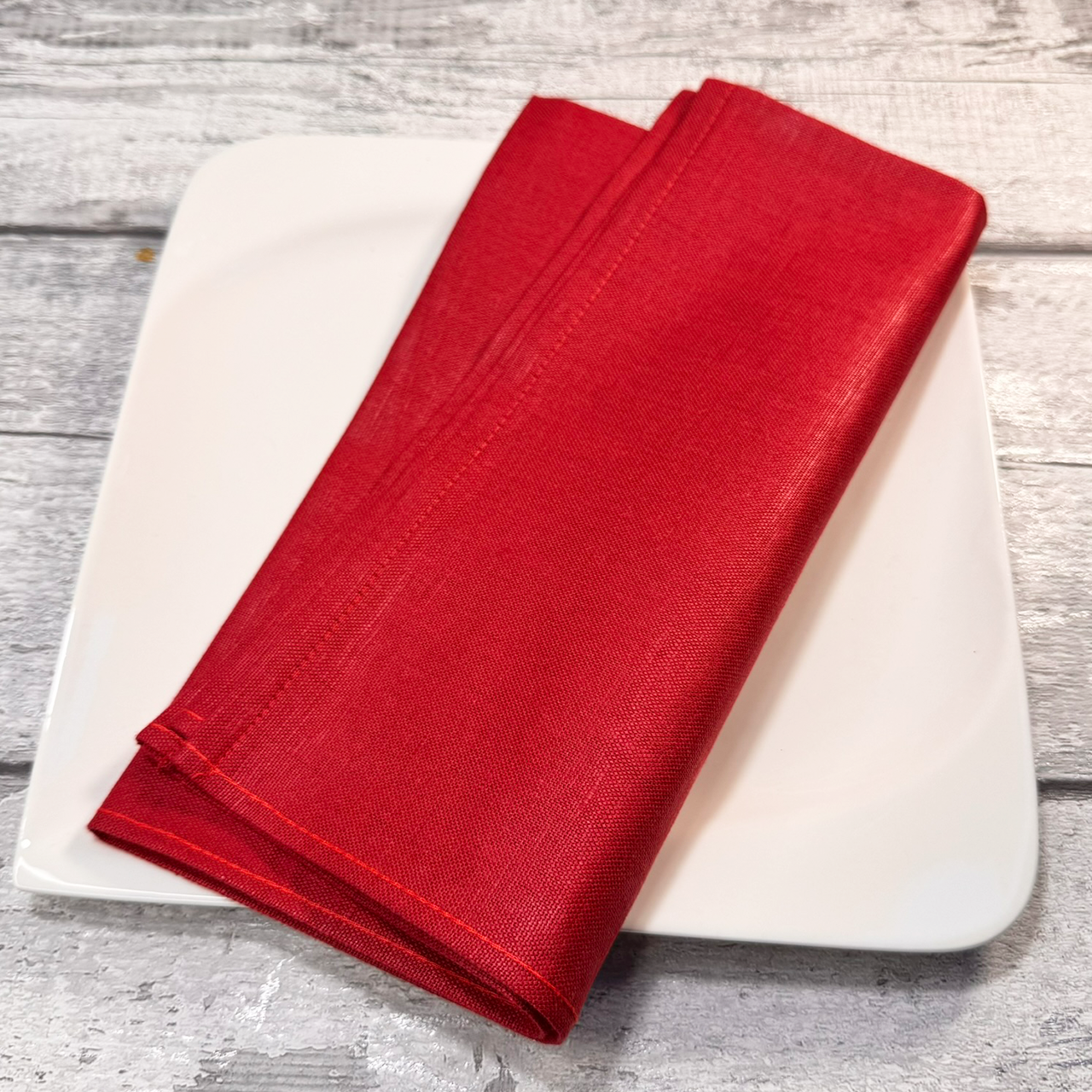 Halbleinen-Serviette rot Halbleinen-Serviette rot