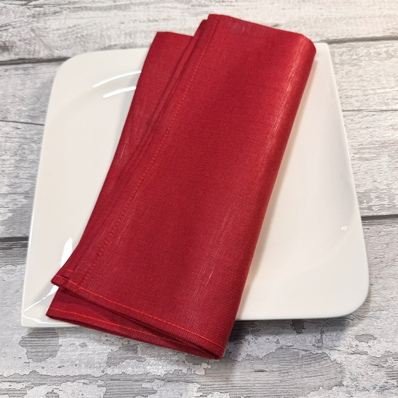 Halbleinen-Serviette rot Halbleinen-Serviette rot
