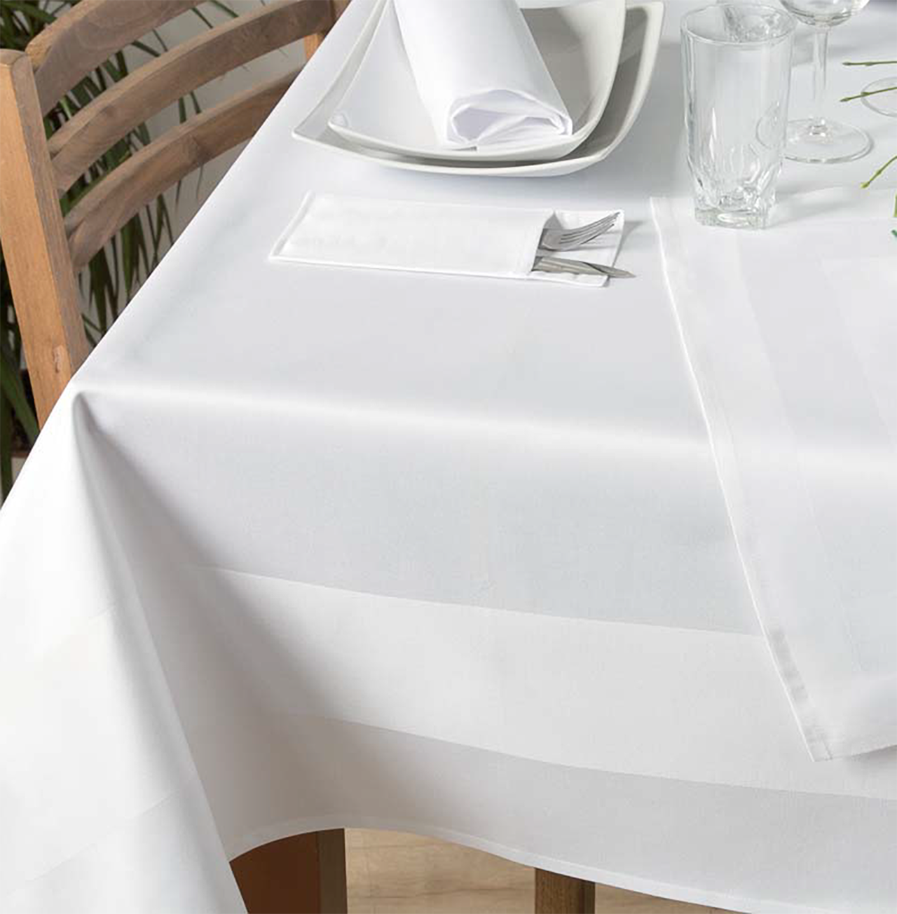 Tischdecke_Padua_Atlaskante1_LcpKUH3xSE7Omi Tablecloth Padua, white, with satin band, 100x140
