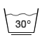 Care symbols: Machine wash 30°C gentle cycle