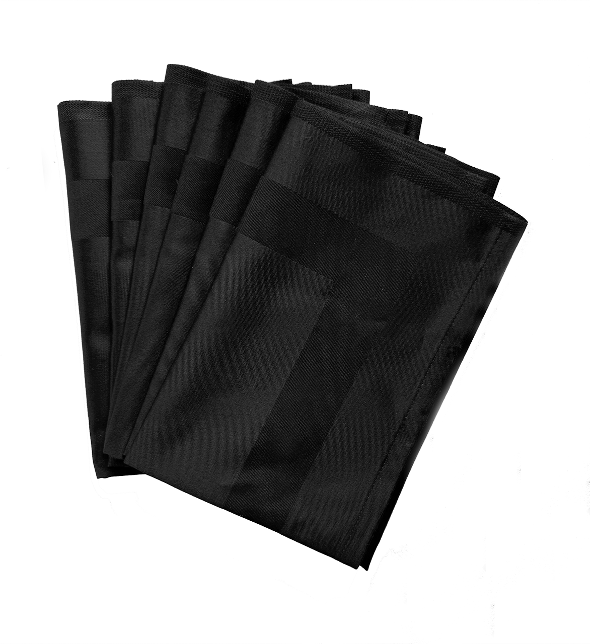 Cloth napkins black  with satin band Cloth napkins black  with satin band