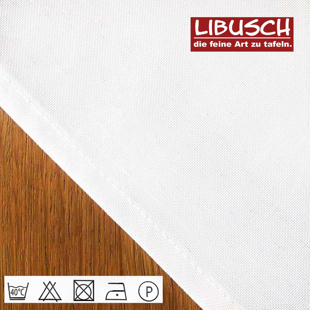 Tischdecke-fleckgeschuetzt-Jatta-Pflegehinweise Tischdecke Jatta weiß bügelfrei & fleckgeschütz